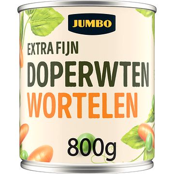 Foto van Jumbo doperwten wortelen extra fijn 800g