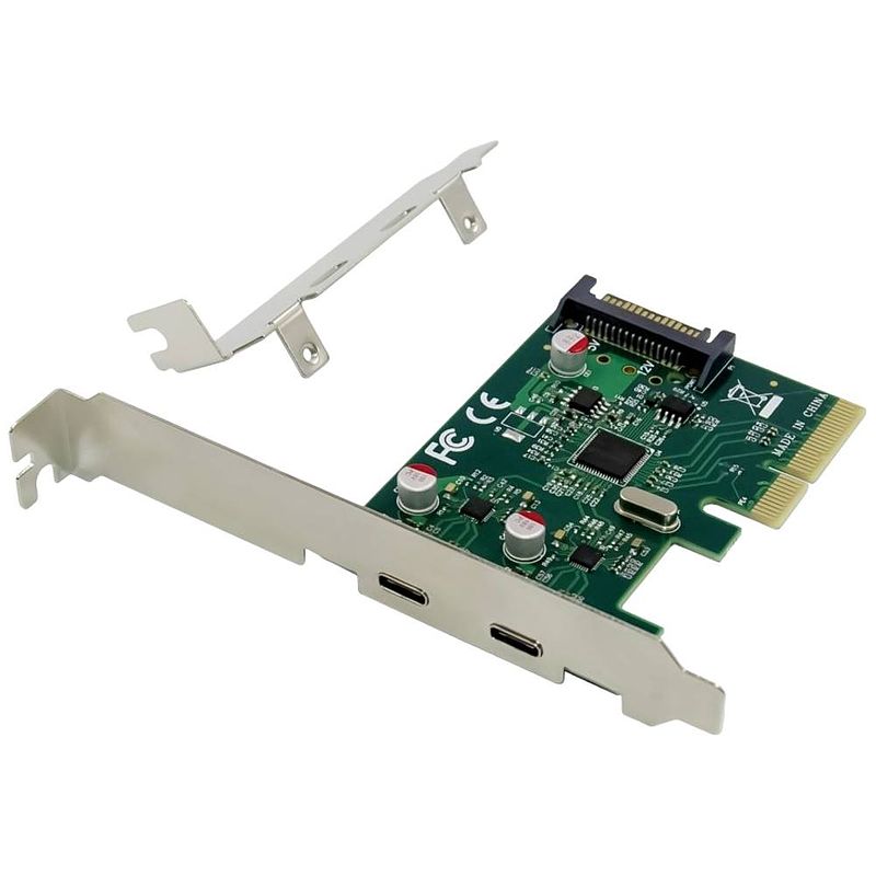 Foto van Conceptronic emrick07g 2 poorten usb-c 3.1 gen2 interfacekaart pci-express, usb-c® pcie x4