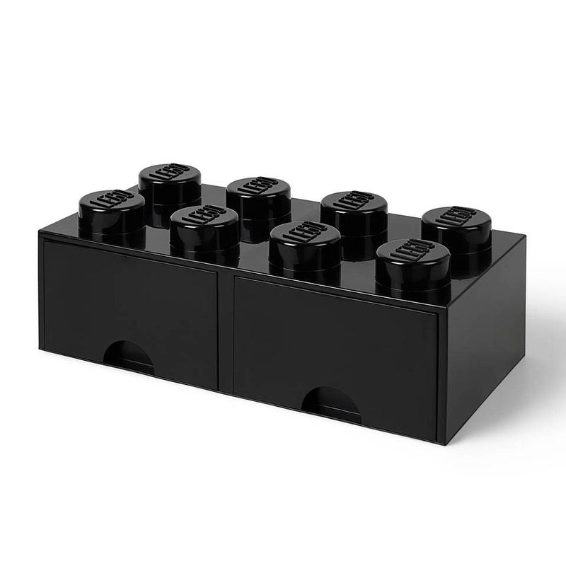 Foto van Lego brick 8 opberglade - zwart