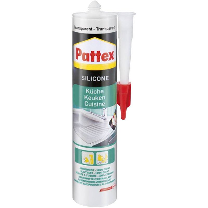 Foto van Pattex küche siliconenkit kleur (specifiek): transparant 300 ml