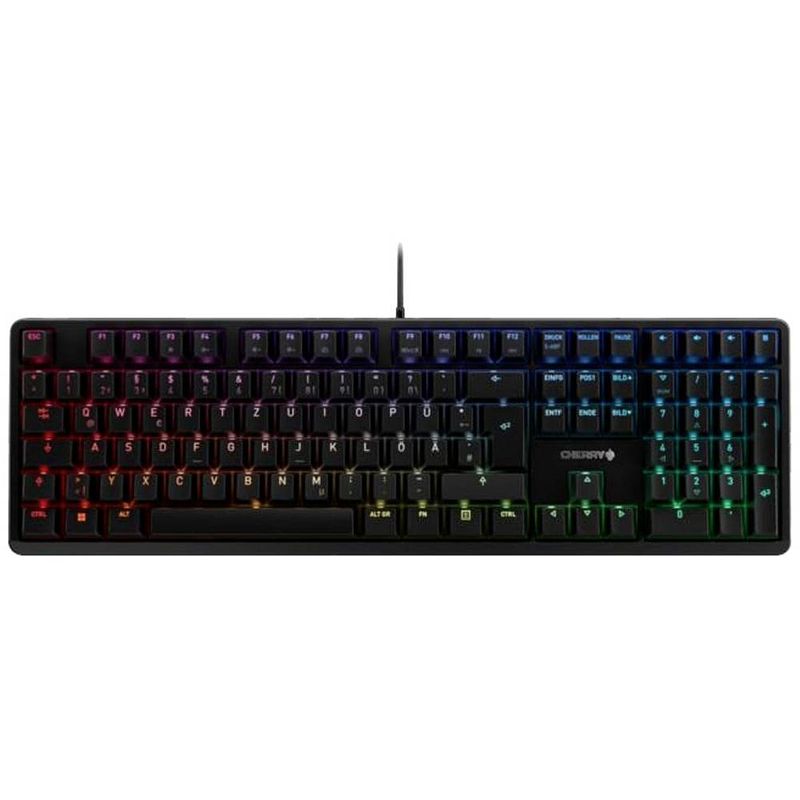 Foto van Cherry g80-3838lwbde-2 gaming-toetsenbord, toetsenbord kabelgebonden qwertz, duits zwart verlicht