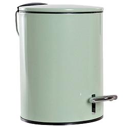 Foto van Metalen vuilnisbak/pedaalemmer groen 3 liter 23 cm - prullenbakken