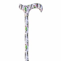 Foto van Classic canes verstelbare wandelstok - specht - aluminium - derby handvat - lengte 73 - 95 cm - extra korte stand 63 cm