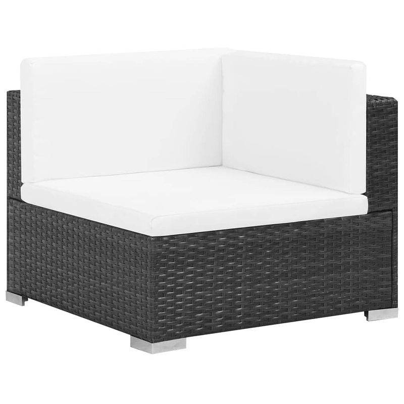 Foto van Infiori 7-delige loungeset met kussens poly rattan zwart