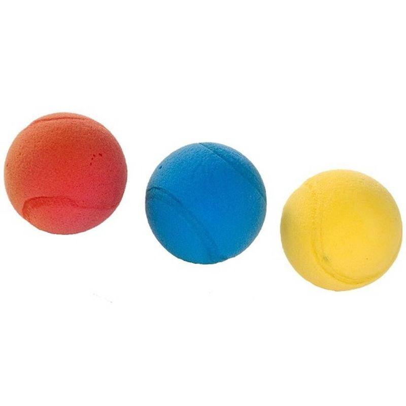 Foto van 3x foam/soft ballen gekleurd 7 cm - vang- en werpspel