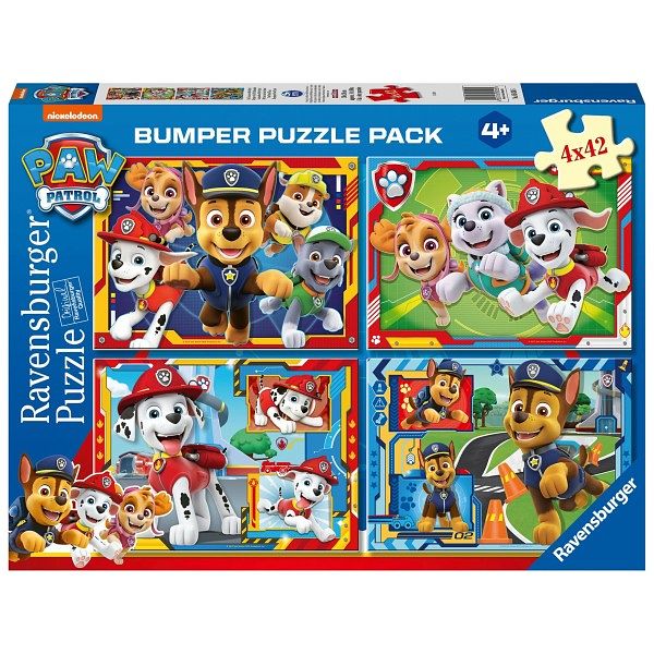 Foto van Ravensburger puzzel paw patrol 4 x 42 stukjes