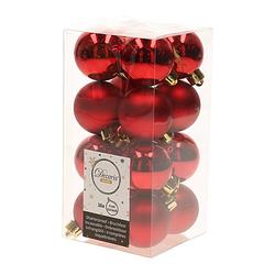 Foto van Elegant christmas kerstboom decoratie kerstballen rood 16 stuks - kerstbal