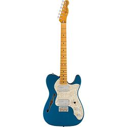 Foto van Fender american vintage ii 1972 telecaster thinline lake placid blue mn elektrische gitaar met koffer