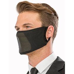 Foto van 1x wasbare antibacteriele gezichtsmaskers/mondkapjes zwart van ademende stof voor volwassenen - mondkapjes