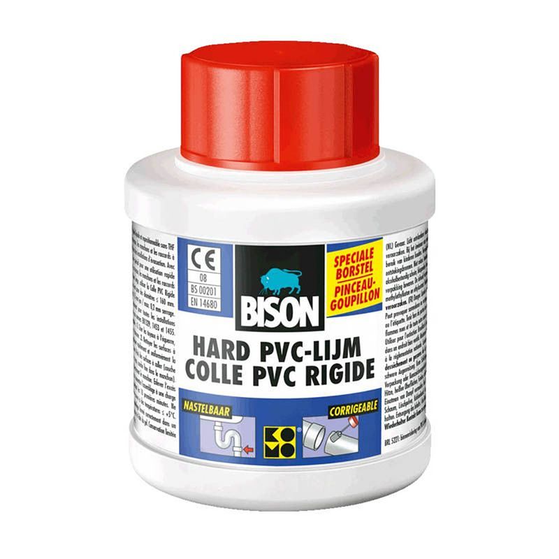 Foto van Bison hard pvc lijm 100 ml - montagelijm