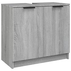 Foto van Vidaxl badkamerkast 64,5x33,5x59 cm bewerkt hout grijs sonoma eiken