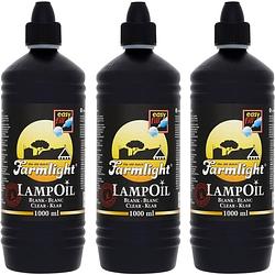 Foto van Pakket van 3x farmlight lampenolie blank 1 liter - tuinfakkelolie - lampolie