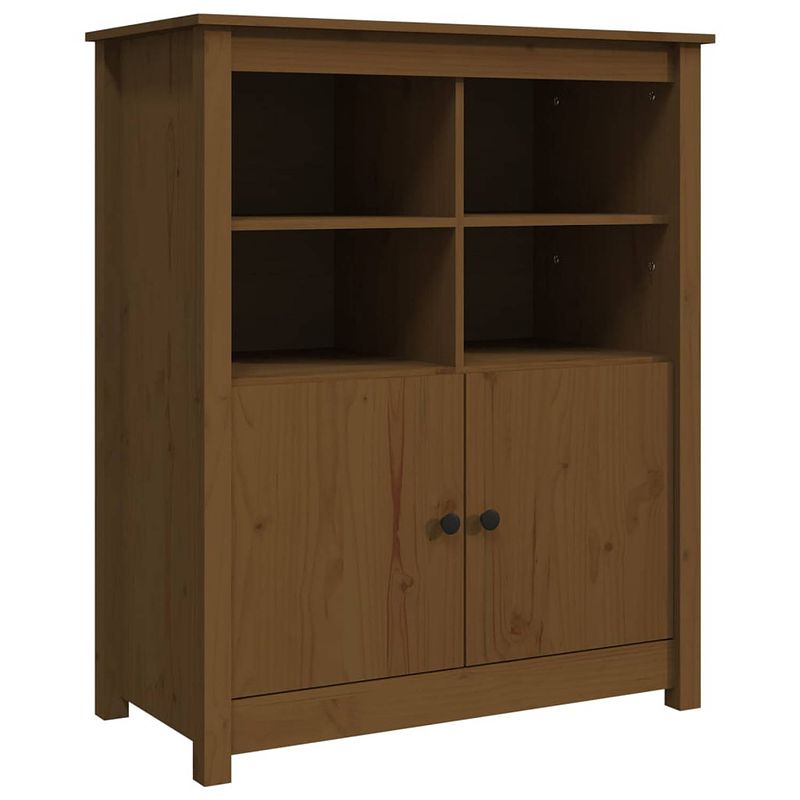 Foto van Vidaxl dressoir 83x41,5x100 cm massief grenenhout honingbruin