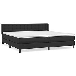 Foto van The living store boxspringbed - comfort pocketvering - kunstleer - 203x203x78/88 cm - zwart