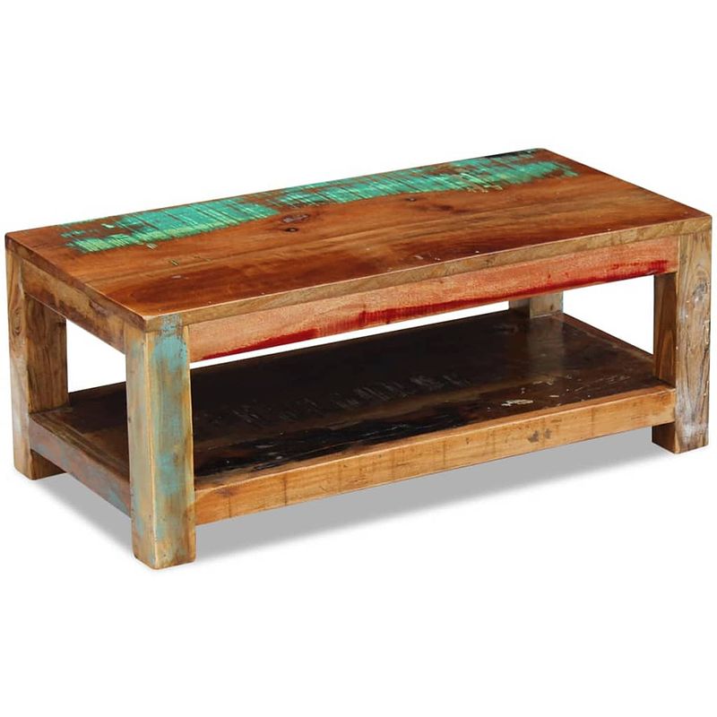 Foto van Vidaxl salontafel massief gerecycled hout 90x45x35 cm