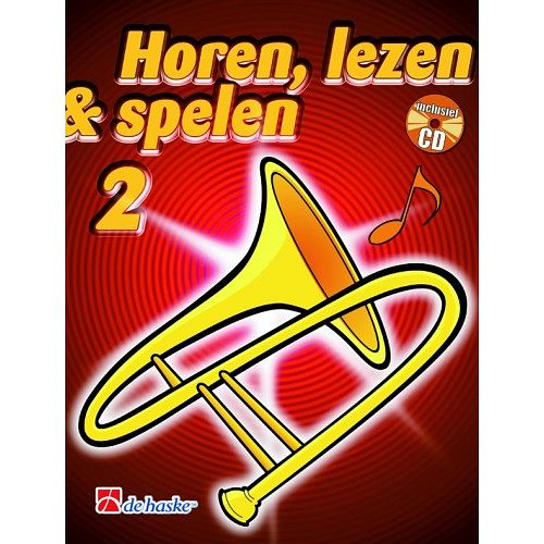 Foto van De haske horen, lezen & spelen - trombone 2 (g-sleutel)