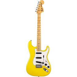 Foto van Fender made in japan international color stratocaster mn monaco yellow limited edition elektrische gitaar met gigbag