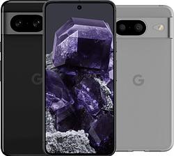 Foto van Google pixel 8 128gb zwart 5g + bluebuilt back cover transparant