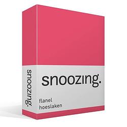 Foto van Snoozing - flanel - hoeslaken - 70x200 cm - fuchsia