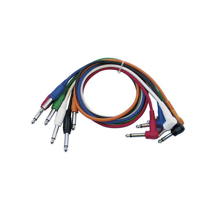 Foto van Dap mono patch cable jack patchkabel 0.60 meter (set van 6)