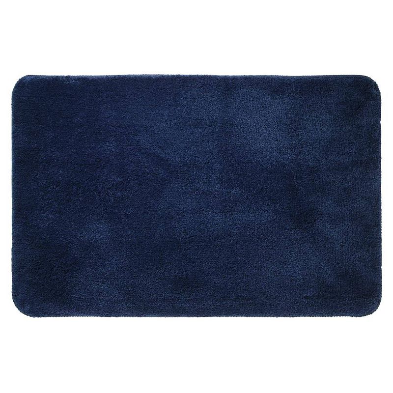 Foto van Sealskin badmat angora - polyester - 60 x 90 cm - blauw