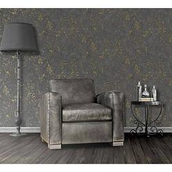 Foto van Dutch wallcoverings behang marble zwart en goud