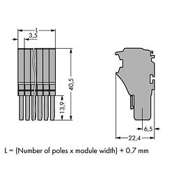 Foto van Wago 2020-106 connector, female 25 stuk(s)