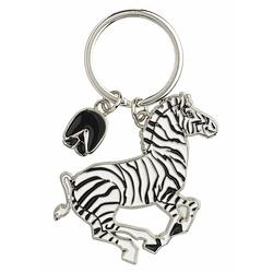 Foto van Metalen zebra sleutelhanger 5 cm - sleutelhangers