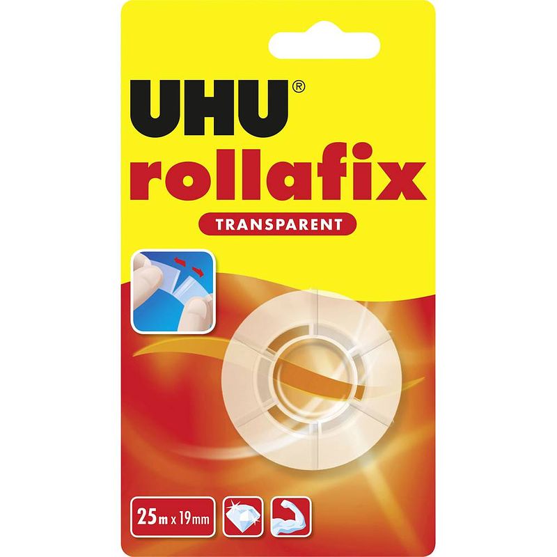 Foto van Uhu rollafix refill 36945 plakband transparant (l x b) 25 m x 19 mm 1 stuk(s)