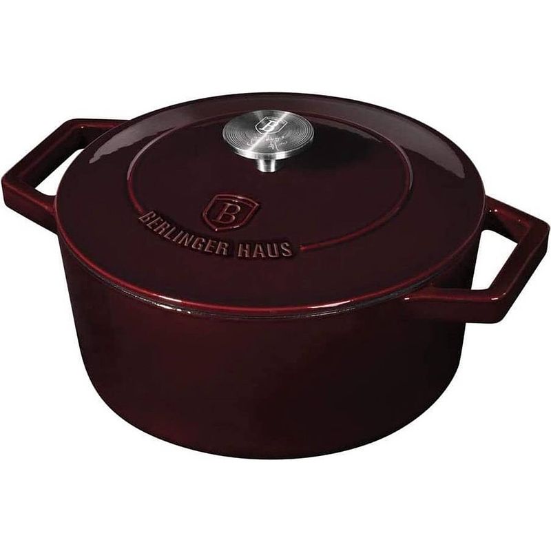 Foto van Berlinger haus 6516 - gietijzeren braadpan - burgundy collection - 20 cm - bordeaux