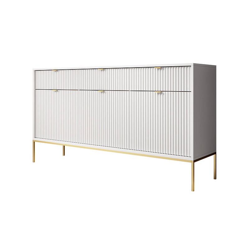 Foto van Meubella dressoir navil 2 - wit - 154 cm