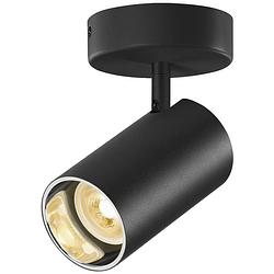 Foto van Slv 1006423 asto tube plafondlamp gu10 10 w zwart