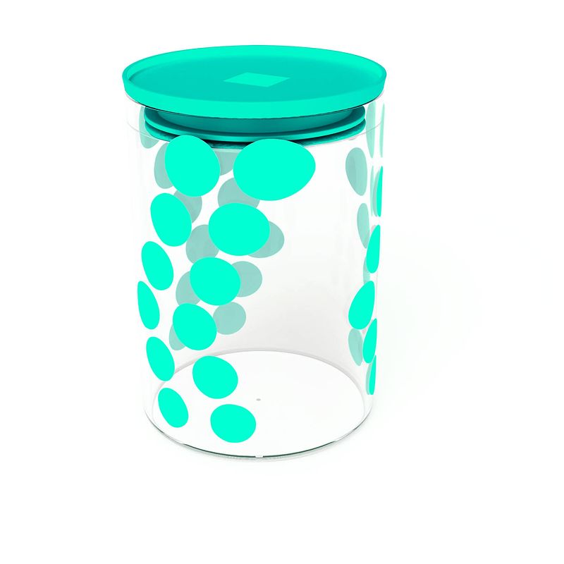 Foto van Zak!designs voorraadpot dot dot 900 ml glas/siliconen