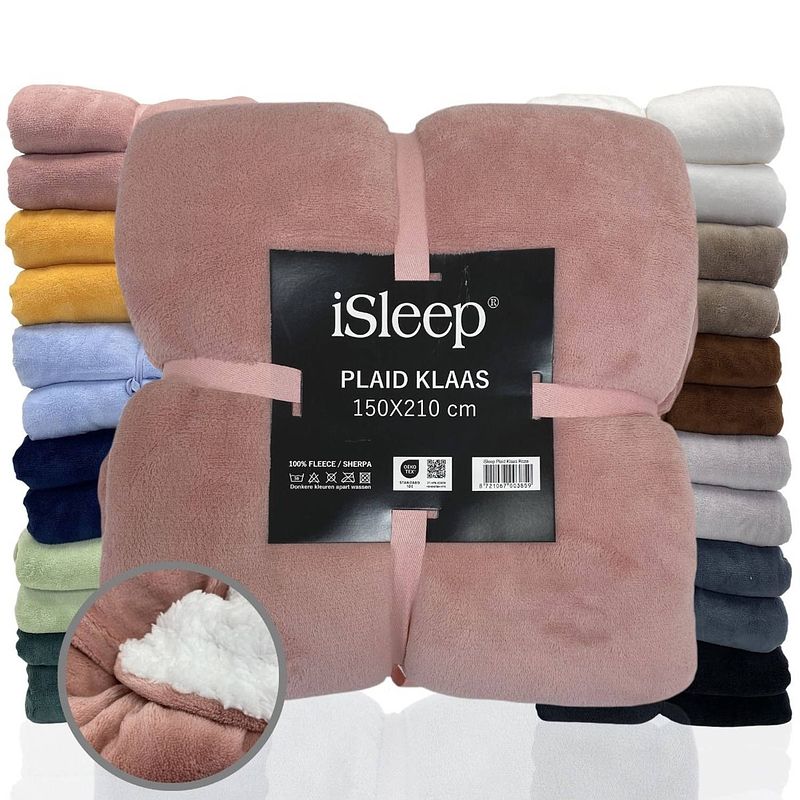 Foto van Isleep plaid klaas - roze