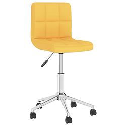 Foto van The living store draaibare eetkamerstoelen - mosterdgeel - 40 x 47 x (74.5 - 86) cm