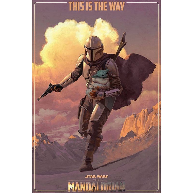 Foto van Pyramid star wars the mandalorian on the run poster 61x91,5cm