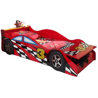 Foto van Vipack autobed race - rood - 48x78x175 cm - leen bakker