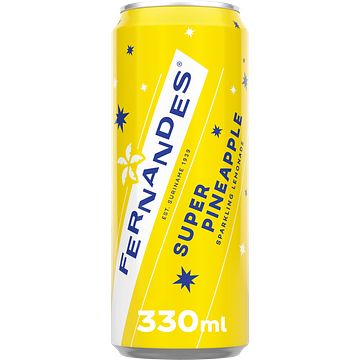 Foto van Fernandes super pineapple sparkling lemonade 330ml bij jumbo