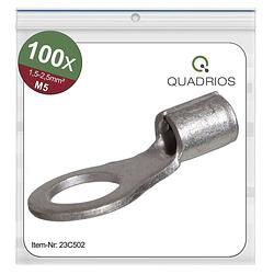 Foto van Quadrios 23c502 ringkabelschoen dwarsdoorsnede (max.): 2.5 mm² gat diameter: 5.3 mm ongeïsoleerd 100 stuk(s)