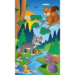 Foto van Dimex forest animals vlies fotobehang 150x250cm 2-banen