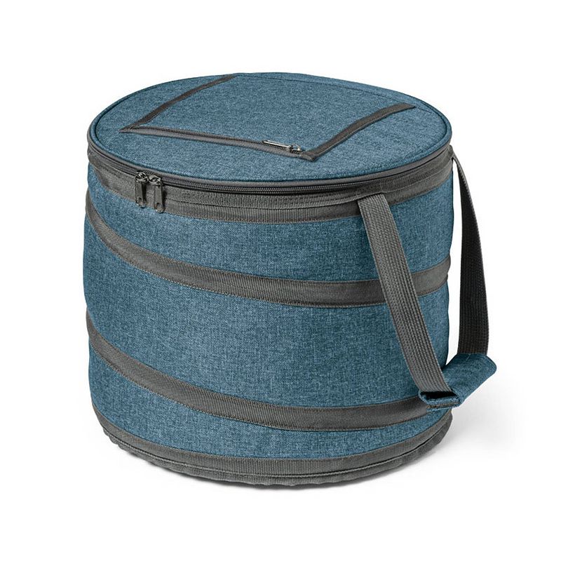 Foto van Opvouwbare koeltas blauw/grijs 30 x 26 cm 15 liter - koeltassen