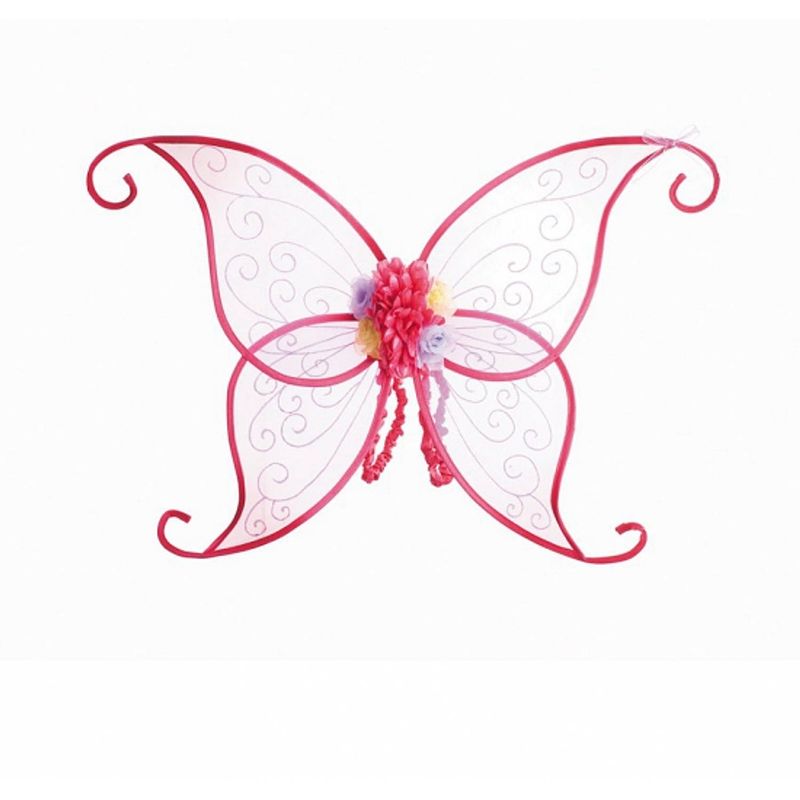 Foto van Verkleed vleugels vlinders roze voor dames - verkleedattributen