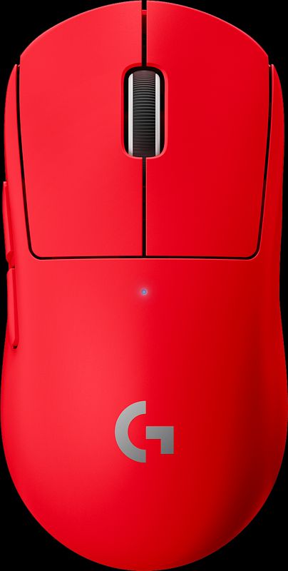 Foto van Logitech g pro x superlight draadloze gaming muis rood