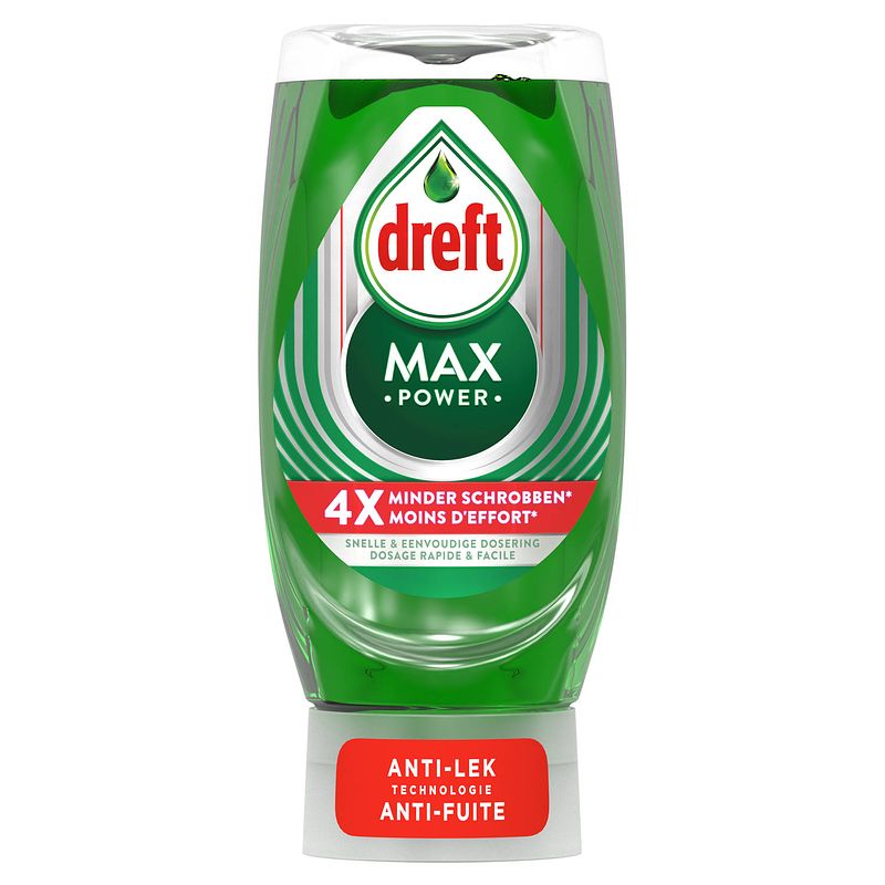 Foto van Dreft max power vloeibaar afwasmiddel 370ml