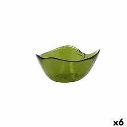 Foto van Kom quid acid appel 13 x 11,5 x 6 cm groen glas (6 stuks)