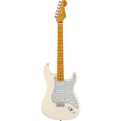 Foto van Fender stories collection nile rodgers hitmaker stratocaster mn olympic white met vintage-style koffer en coa