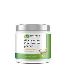 Foto van Perfectbody glucosamine chondroitine en msm poeder - 400 gram