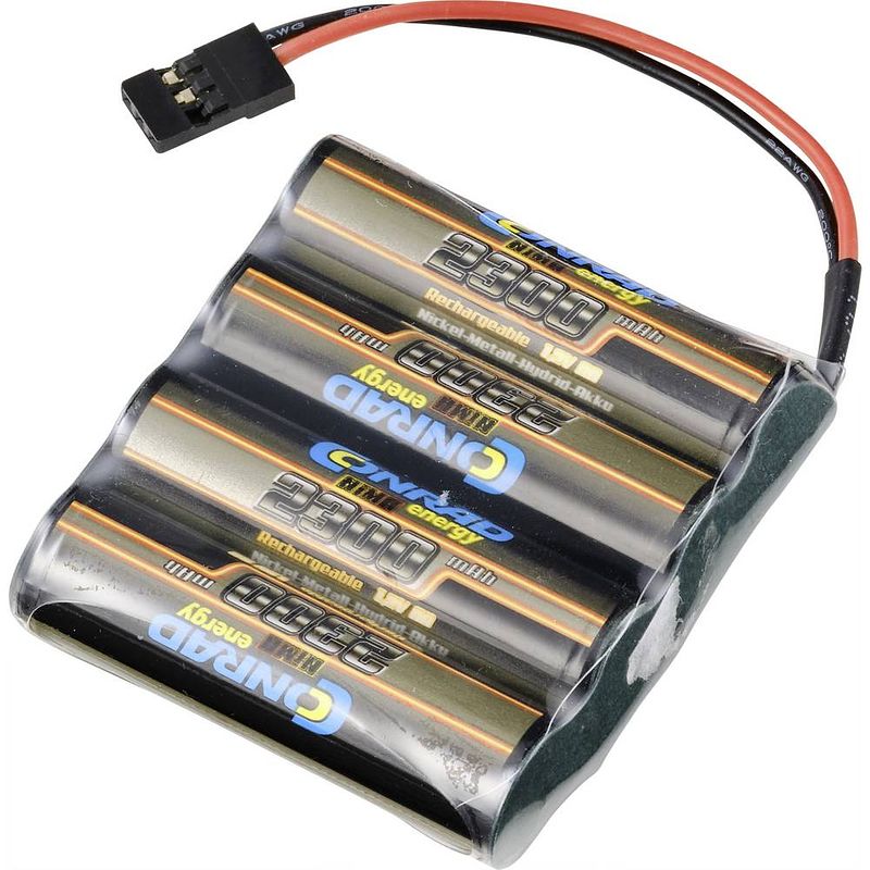 Foto van Conrad energy nimh ontvangeraccu 4.8 v 2300 mah side by side jr-bus