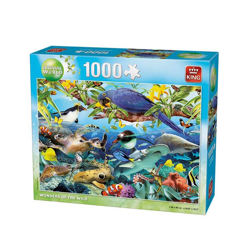 Foto van King puzzel animal world wonder of wild puzzel - 1000 stukjes