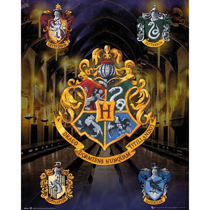 Foto van Gbeye harry potter house crests poster 40x50cm